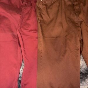 Catherines Women’s Jeans in Red and Brown